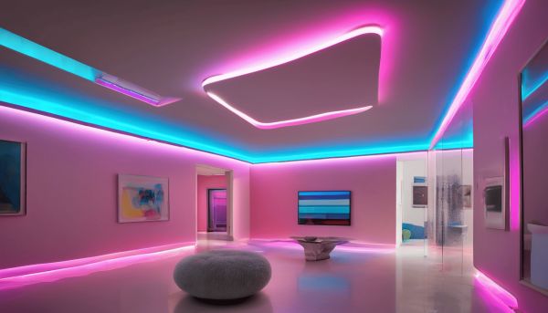 Ajoutez une touche moderne avec un luminaire néon plafond