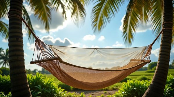 Dormez sereinement dans un hamac moustiquaire léger et confortable